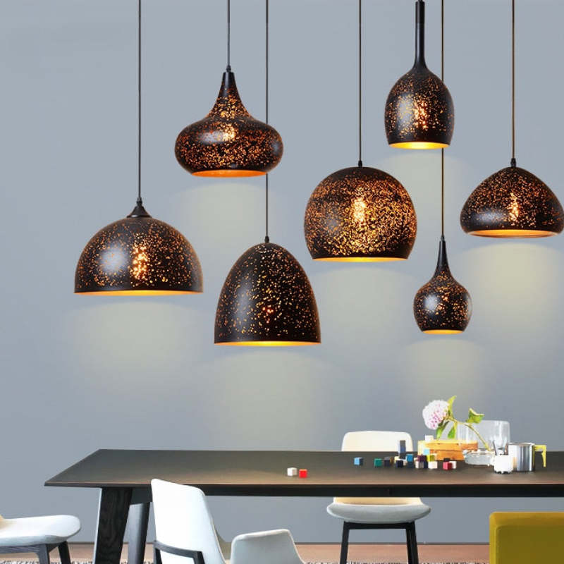 Alessio Geometry Pendant Light, 7 Style - Lamp Copper