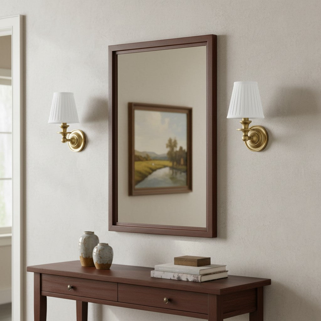 Elite White Fabric Wall Sconce Contemporary Bathrooms