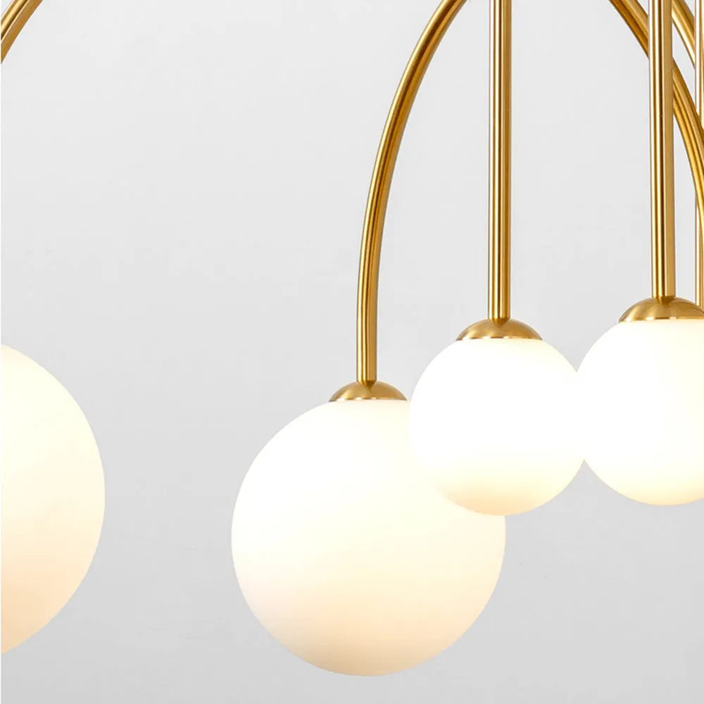 Monica Pendant Light Double Layer Glass Bubble - Lamp Copper