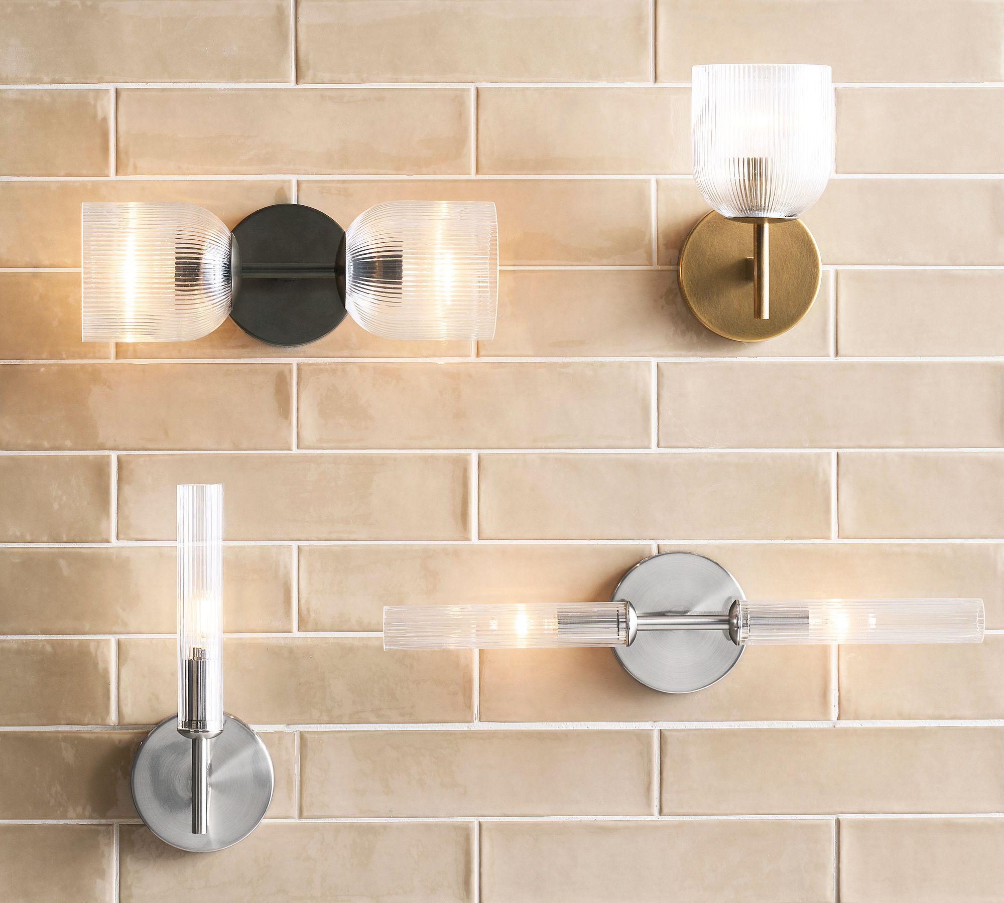Haze Glass Metal Wall Light