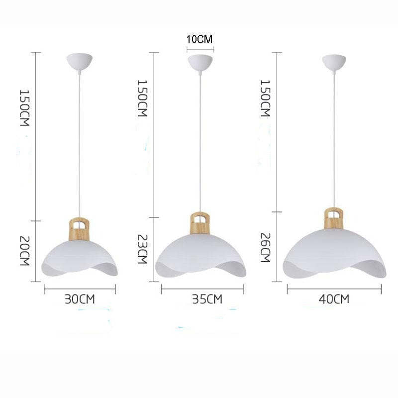 Valentina Colorful Shade Single Pendant Lights, Wood & Metal - Lamp Copper