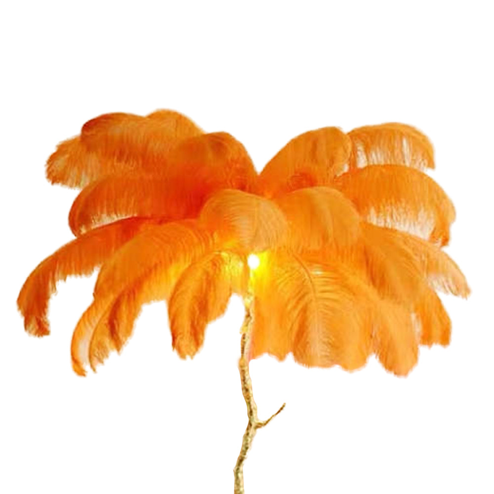O'Moore Nordic Luxury Unique Ostrich Feather Floor Lamp/Table Lamp - Lamp Copper