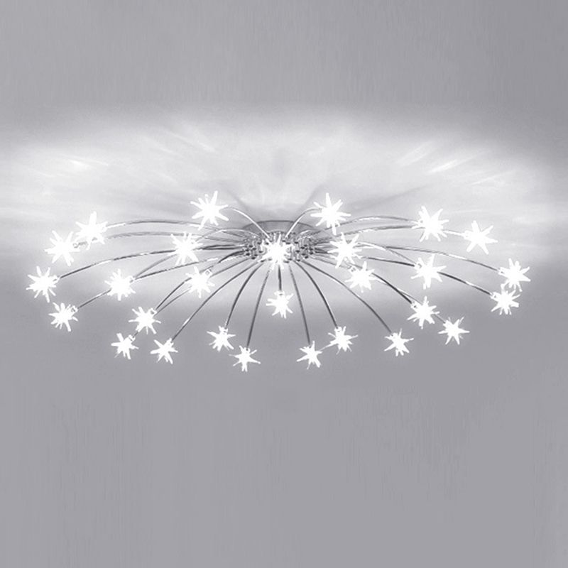 Arisha Art Deco Starry Flush Mount Ceiling Light - Lamp Copper