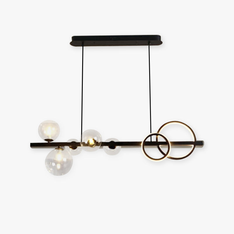 Arisha Pendant Light Bubble Circle Modern Black/Gold, Bedroom - Lamp Copper