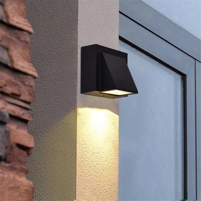 Vexto Modern Black Metal LED Outdoor Wall Lamp - Lamp Copper