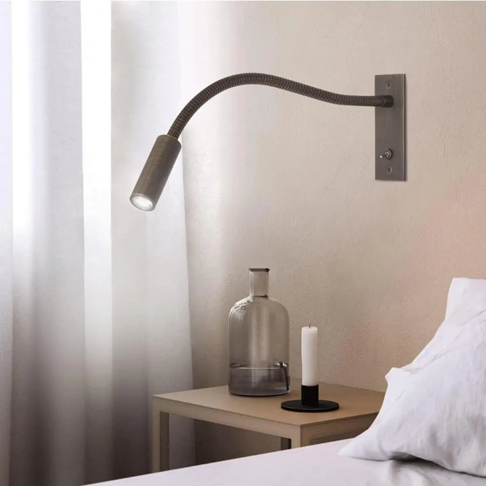 Vynex Minimalist Reading Adjustable Spotlight Wall Lamp - Lamp Copper