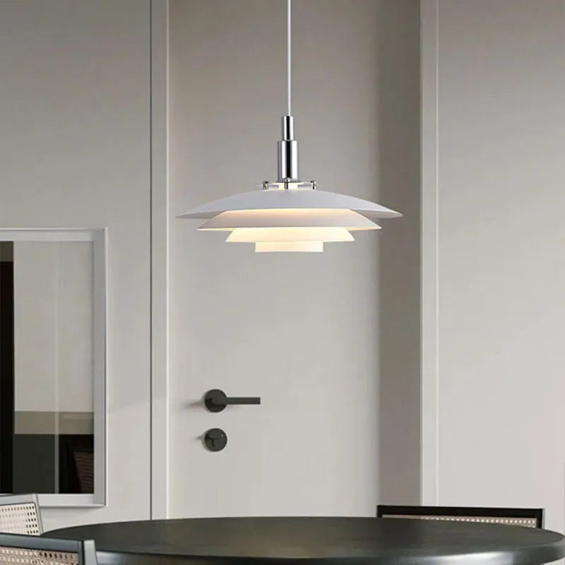 Nylo Contemporary Minimalist Frisbee Shaped Metal Pendant Light - Lamp Copper