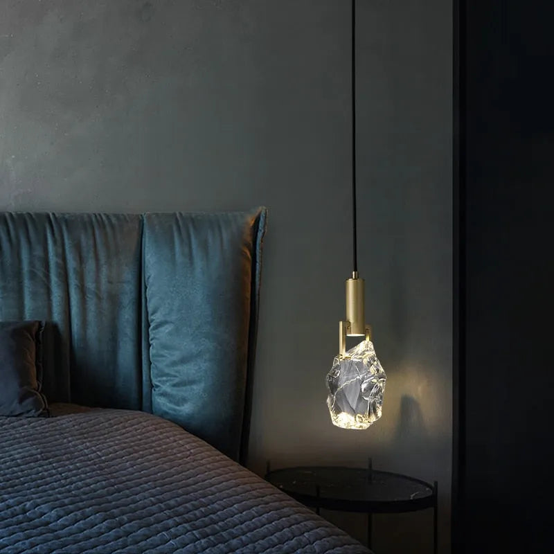 Drop Crystal Pendant Light - Lamp Copper
