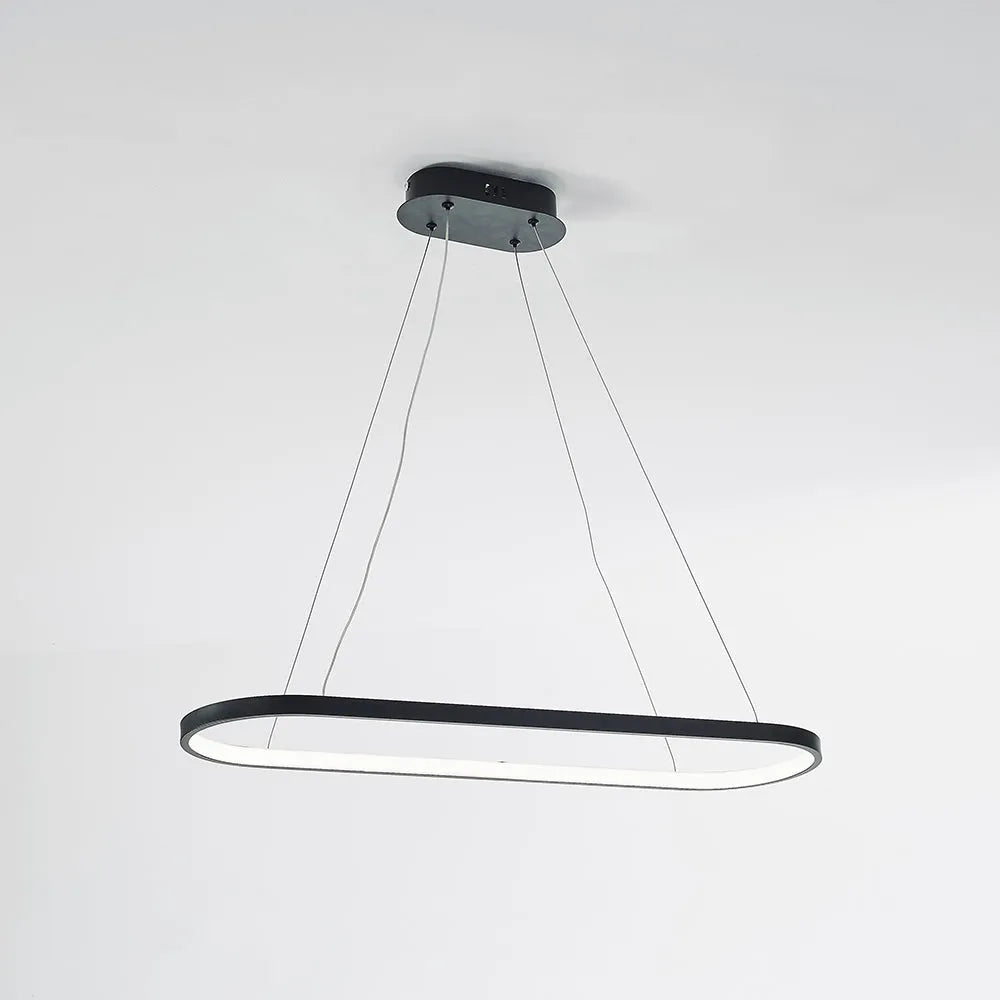 Junel Minimalist Oval Interior Hanging Pendant Light - Lamp Copper