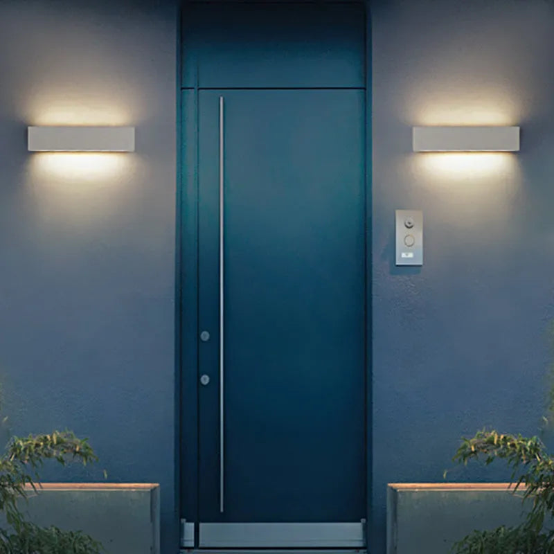 Fyra LED Outdoor Wall Lamp, Black & White - Lamp Copper