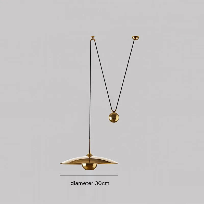 Pyra Minimalist Metal Pendant Light, Gold - Lamp Copper