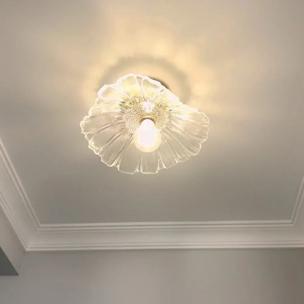Calia Flower Glass Ceiling/Pendant Light - Lamp Copper