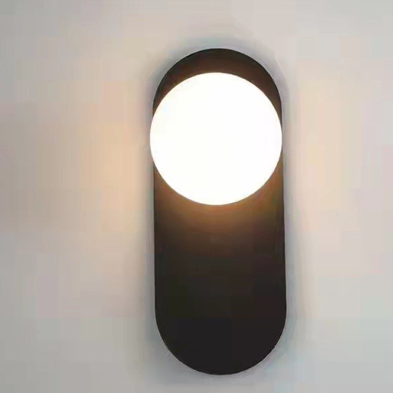 Valentina Modern LED Wall Lamp Black/Gold Glass Bedroom/Living Room - Lamp Copper