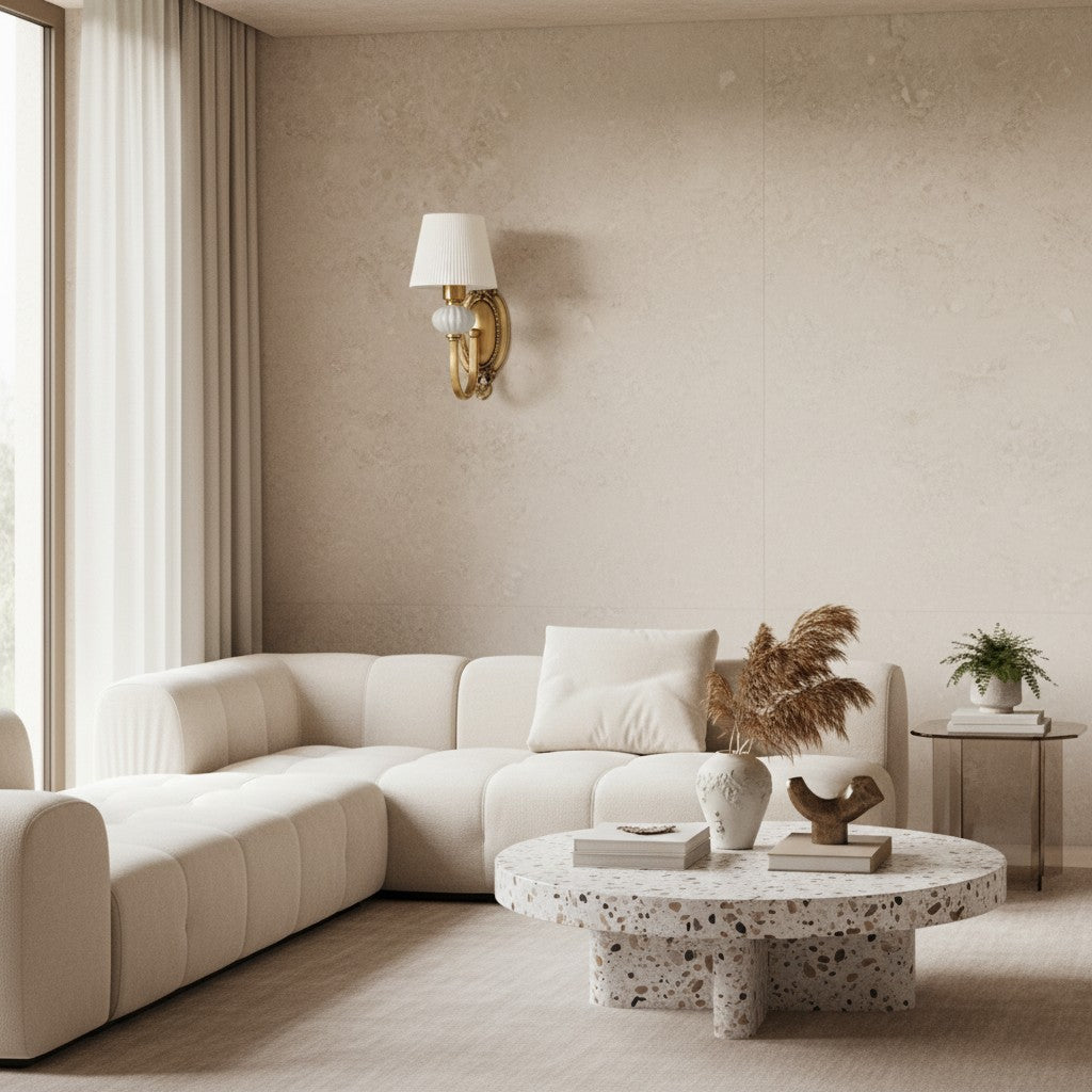 Lodge Wall Lamp Ceramic&Fabric&Metal