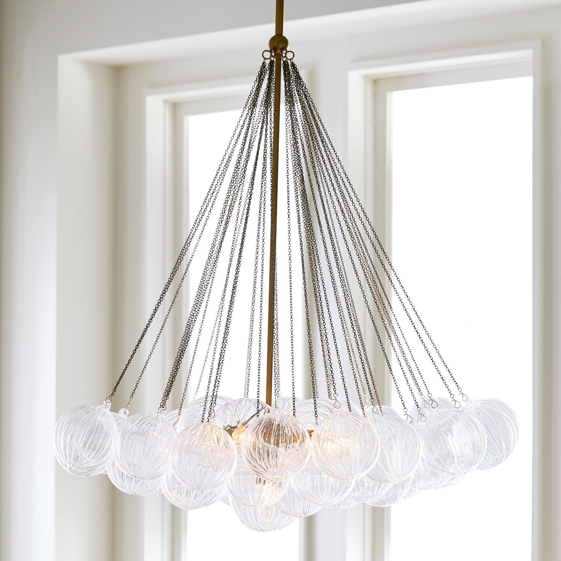 Haze Glass Bubble Chandelier