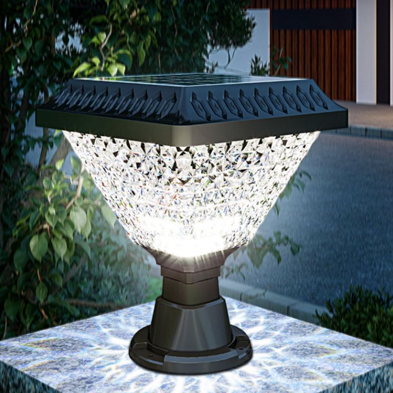 Ray Modern Geometry Acrylic Outdoor Floor Lamp, Black - Lamp Copper