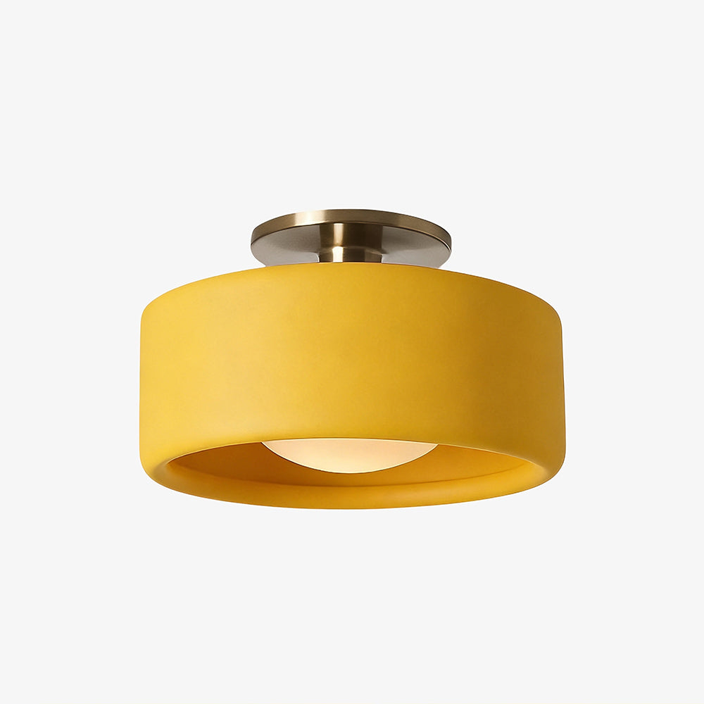 Kiln Porcelain Drum Ceiling Light