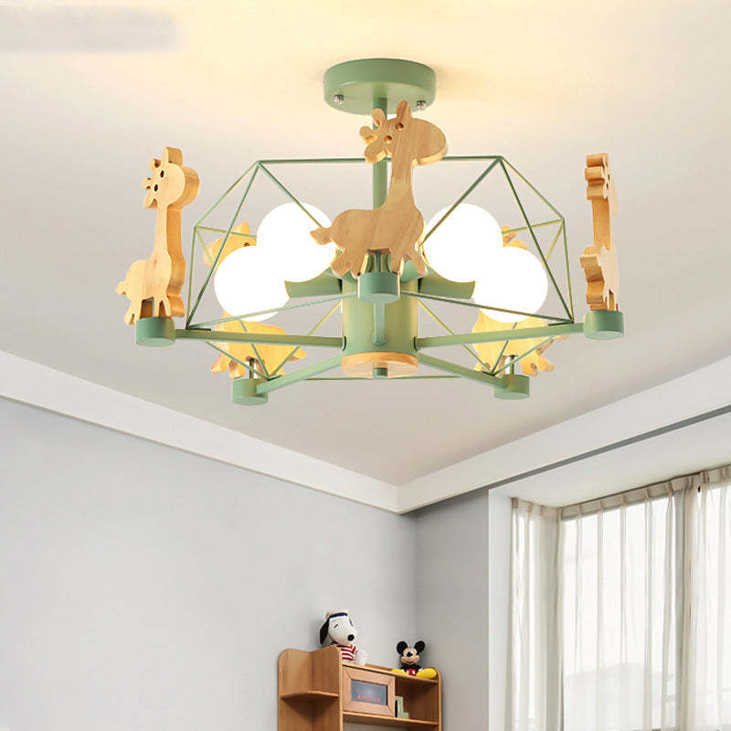 Arisha Giraffes LED Flush Mount Ceiling Light - Lamp Copper