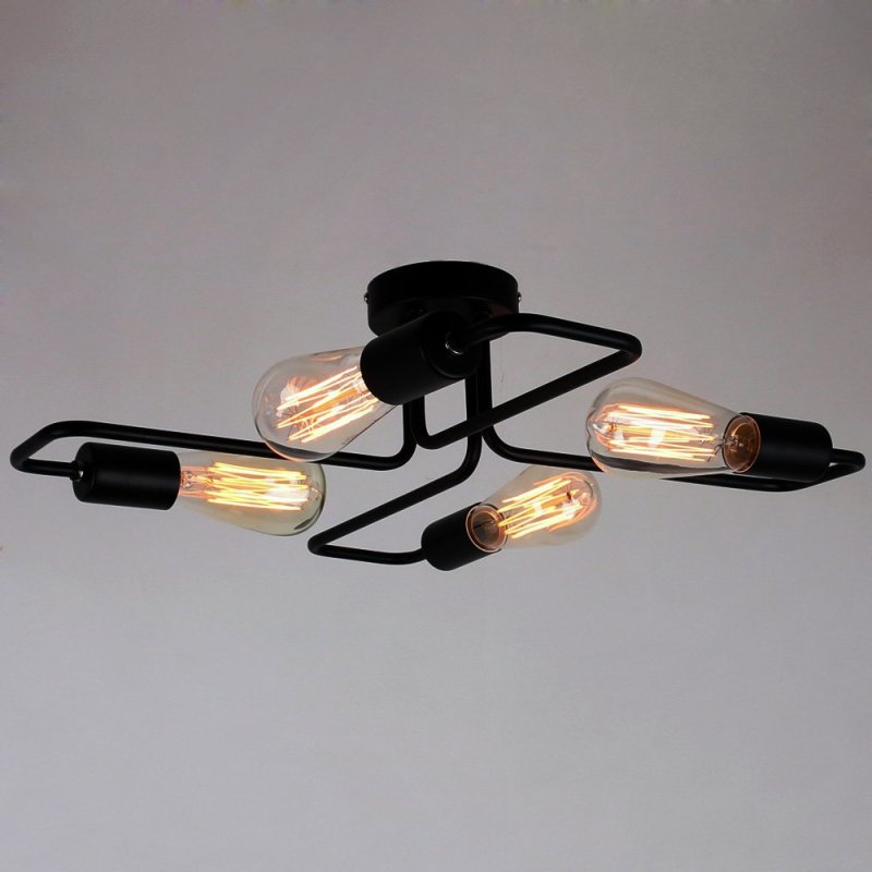 Arisha Vintage Modern Minimalist Industrial Metal Black Ceiling Lamp - Lamp Copper