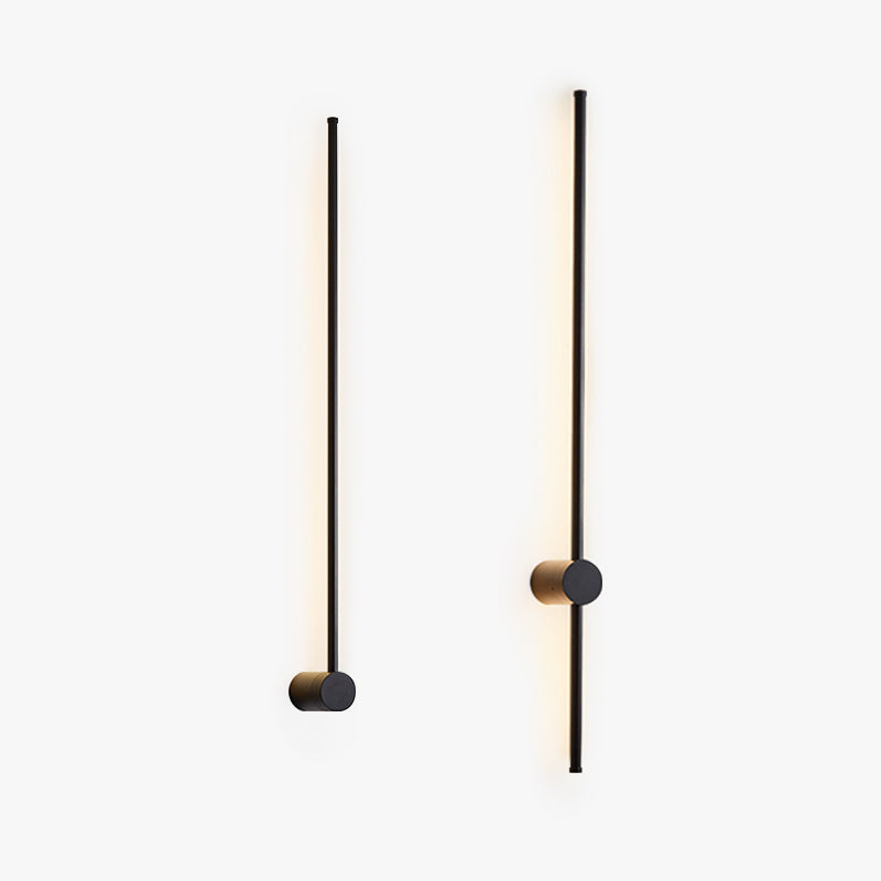 Eonix Minimalist Rotatable Linear Outdoor Wall Lamp, Black - Lamp Copper