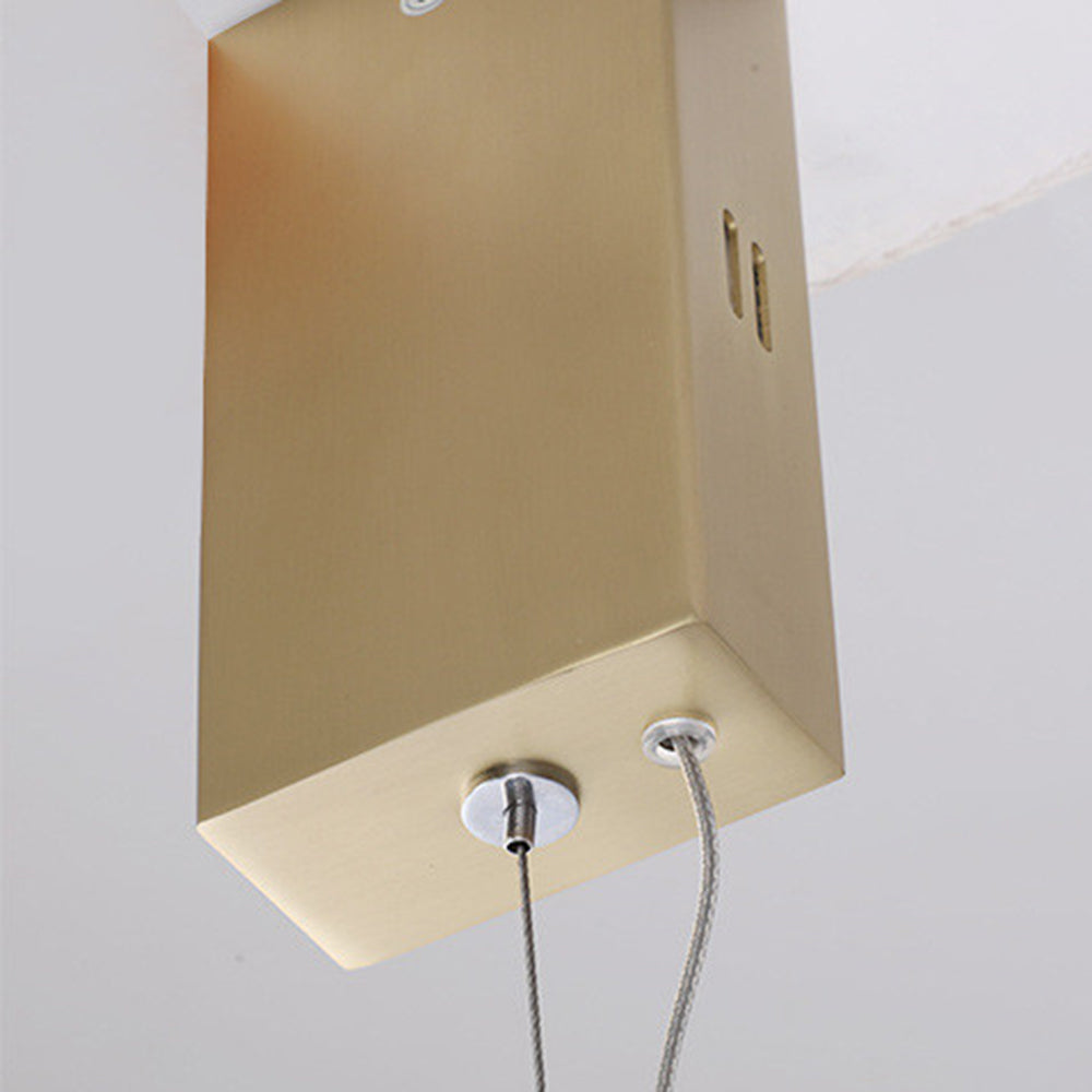 Arisha LED Linear Minimalist Wave Golden Leaf Shaped Pendant Light - Lamp Copper