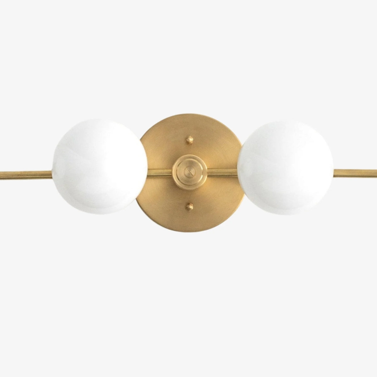 Pearl Brass Milk Glass 4-Light Wall Sconce Bathroom