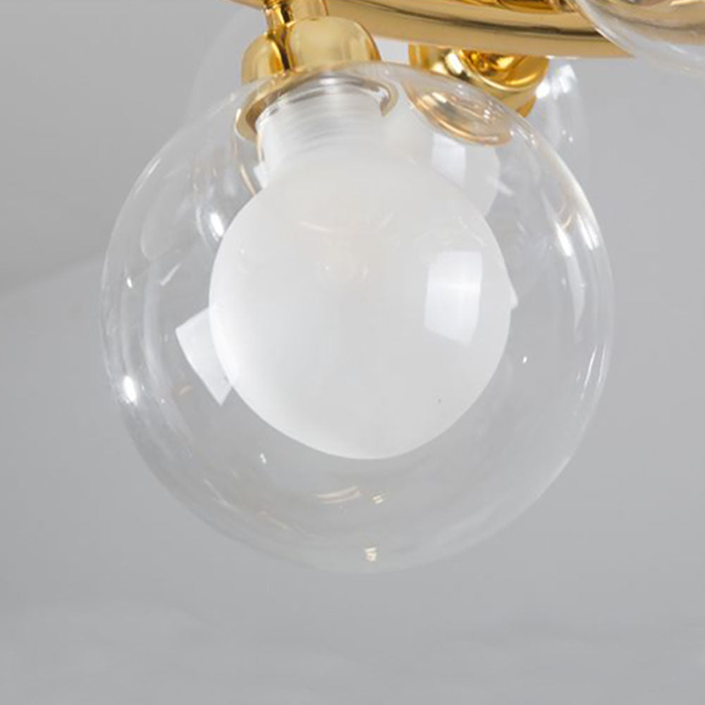 Valentina Modern Gold Bubble Pendant Light, Metal & Glass - Lamp Copper