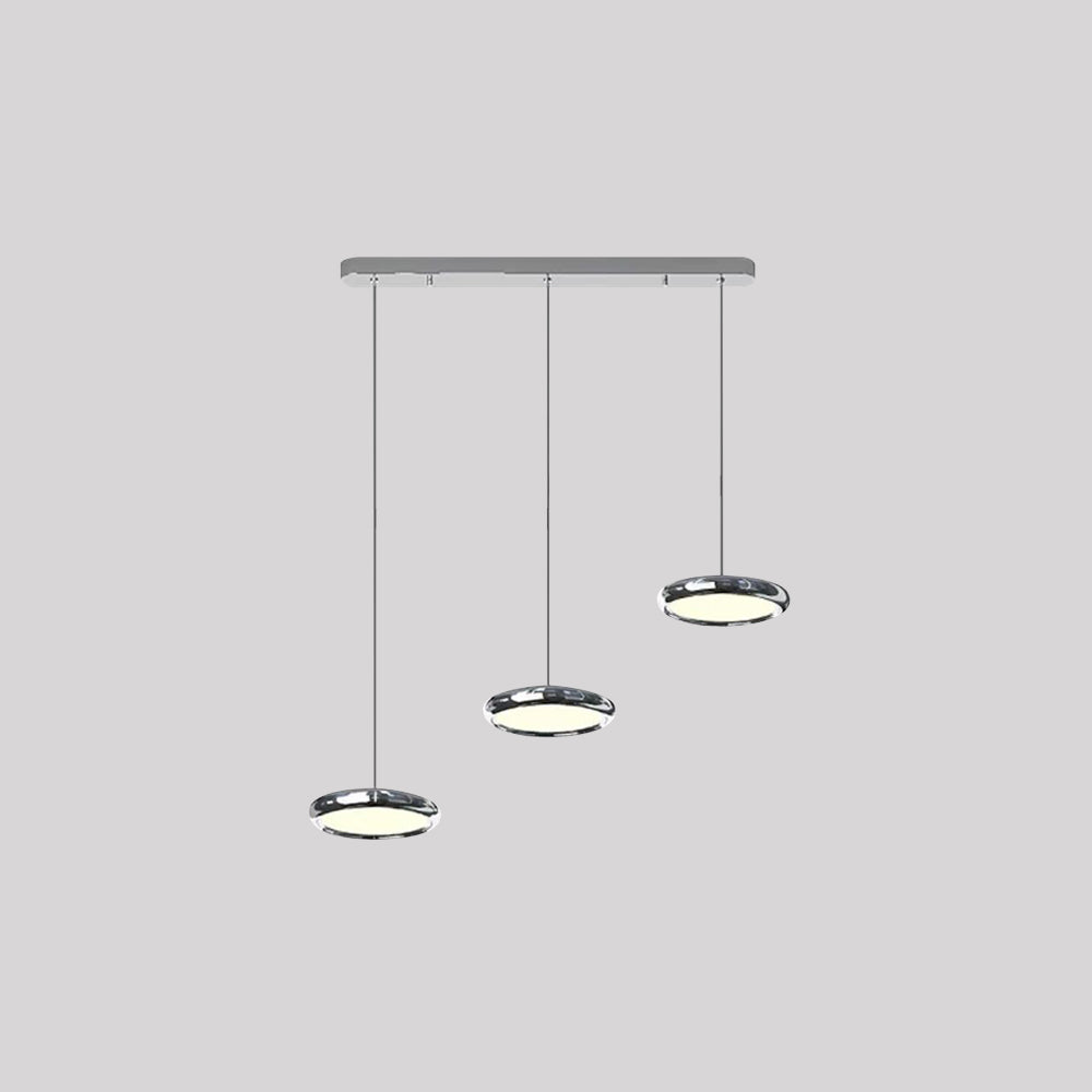 Arisha Minimalist Circular Metal Pendant Light,Silver/Gold/Rose Gold - Lamp Copper