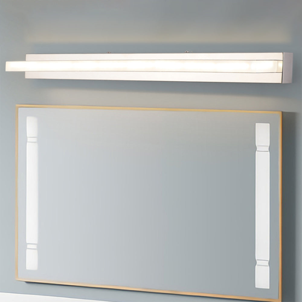 Arisha Elegant Rectangular Mirror Front Vanity Sliver White Wall Light - Lamp Copper