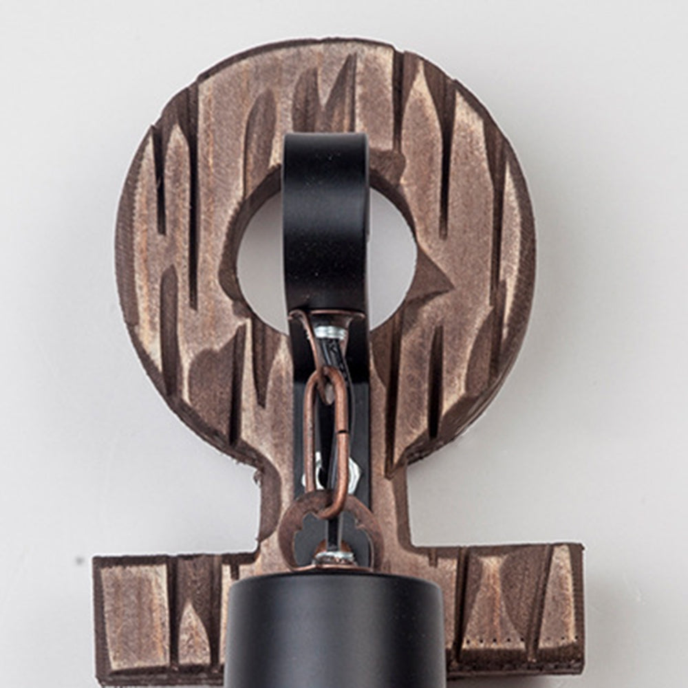 Epoch Anchor Lantern Wall Lamp, Vintage/Antique, Wood, Bedroom - Lamp Copper