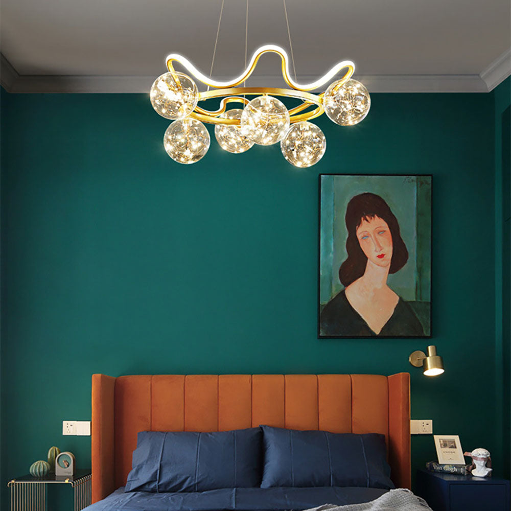Arisha Nordic Creative Star Pendant Light Metal Living Room/Restaurant - Lamp Copper