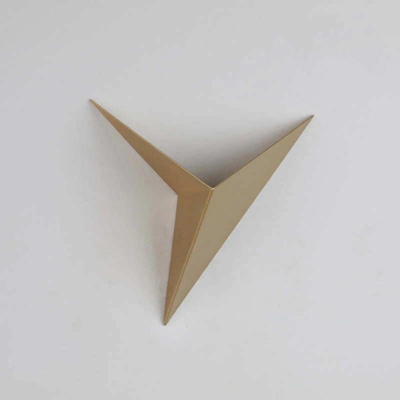 Calno Metal Modern LED Wall lamps for Bedroom, Triangle - Lamp Copper