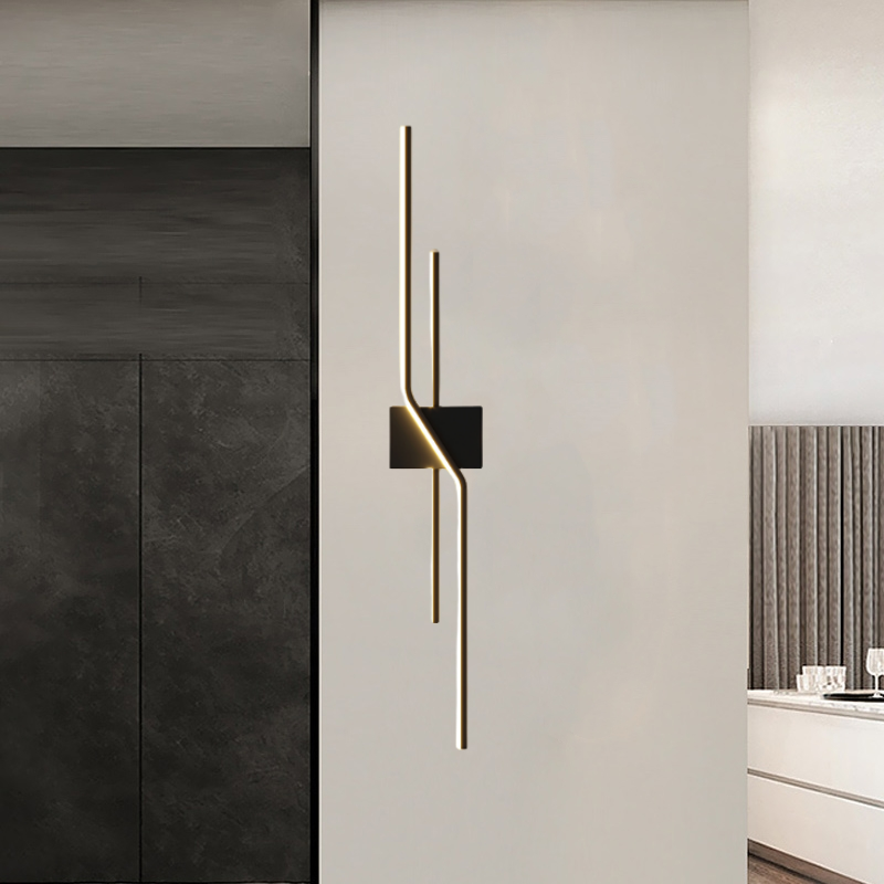Arisha Minimalist Linear Metal Vanity Wall Light - Lamp Copper
