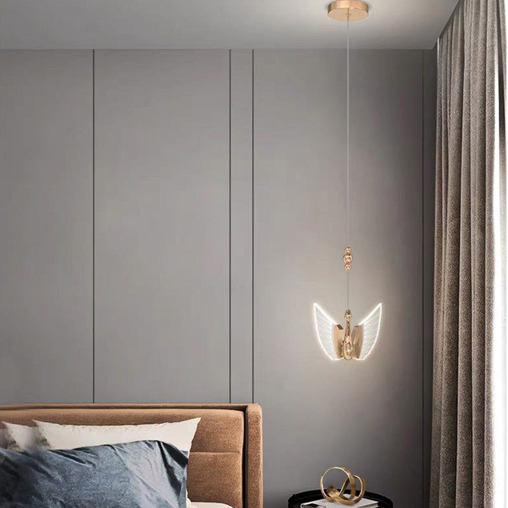 Arisha Modern Creative Swan Pendant Light, 2 Color - Lamp Copper