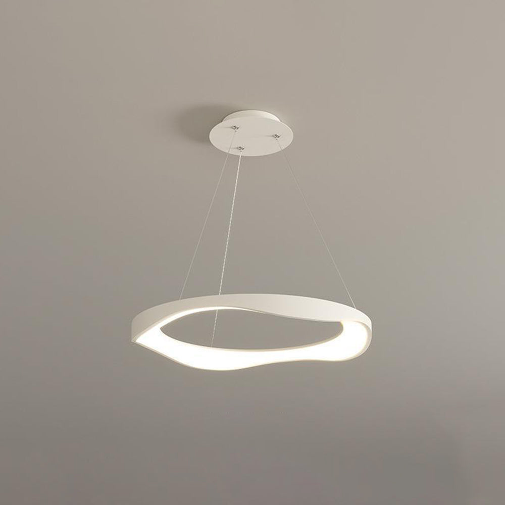 Arisha Pendant Light Rond Modern, Black/White, Dining Room - Lamp Copper