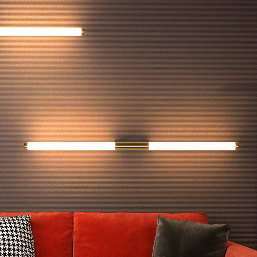 Arisha Modern Linear Cooper White Mirror Front Wall Lamp - Lamp Copper