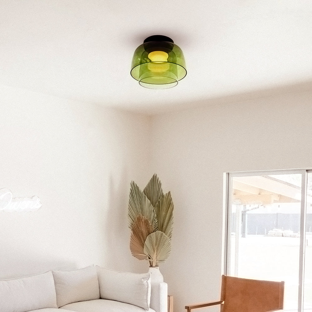 Aria Modern Simple Creative Glass Flush Mount Ceiling Light - Lamp Copper