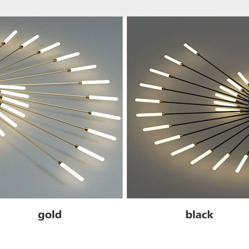 Wesley Modern Home Decoration Fireworks LED Ceiling Light - Lamp Copper
