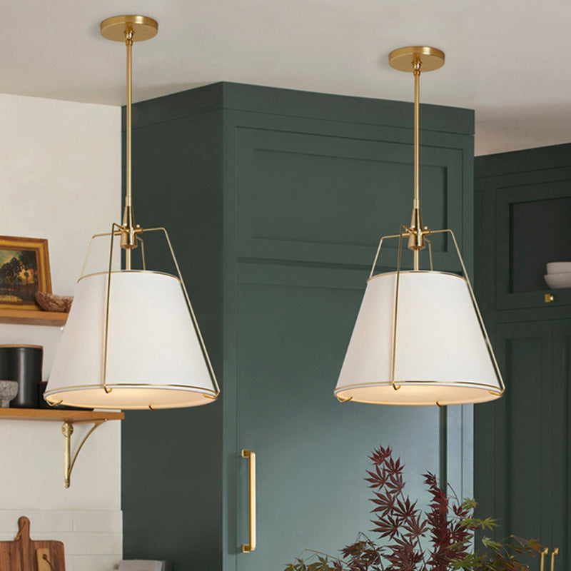Ritta Pendant Light Fabric Dinging Room Modern Conical - Lamp Copper