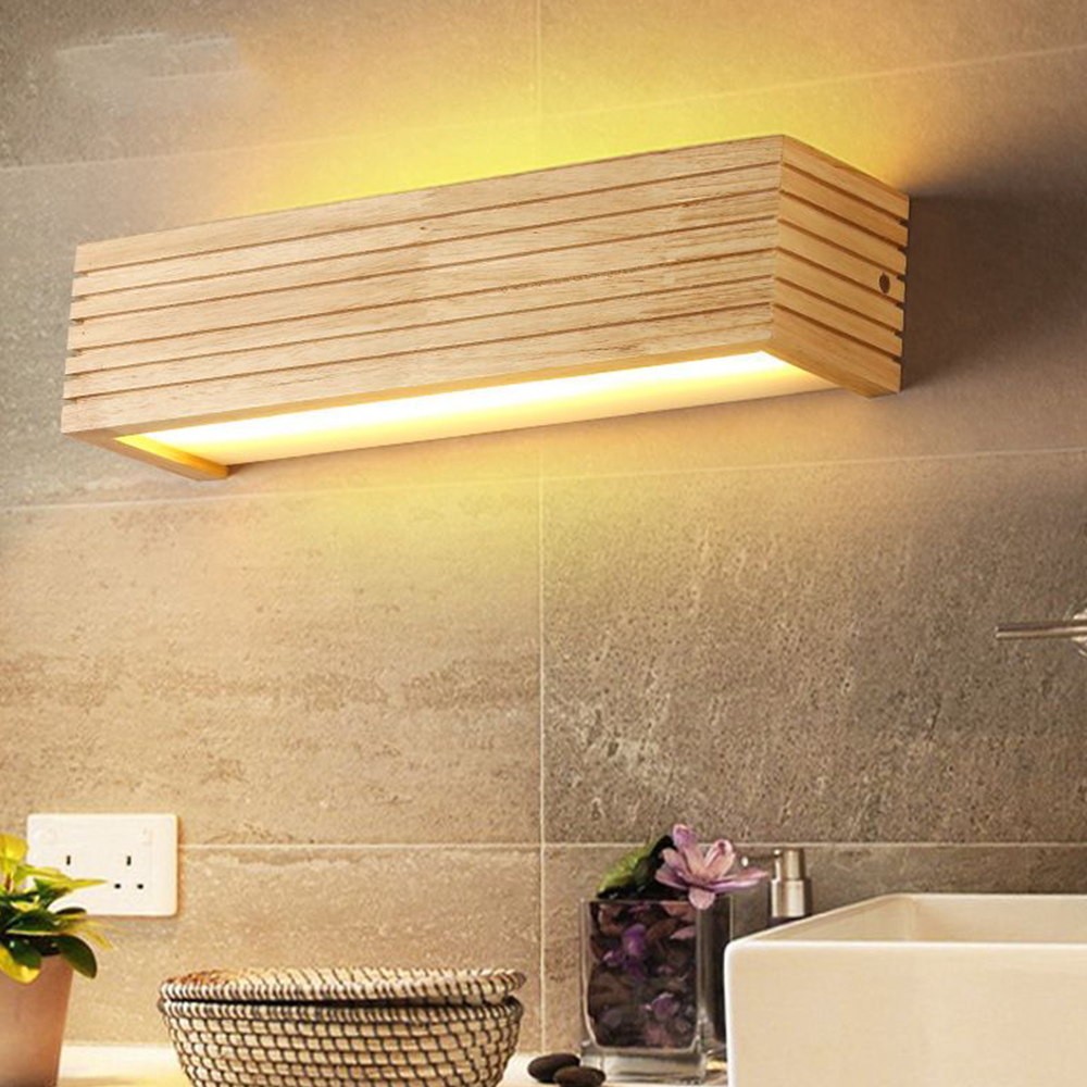 Muto Modern Wooden LED Indoor Wall Light, Bedroom - Lamp Copper