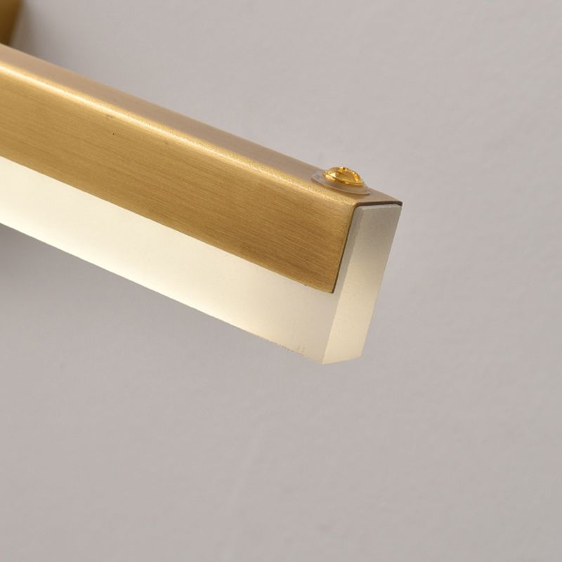 Arisha Linear Arc Light Poles Metal Black Vanity Wall Lamp - Lamp Copper