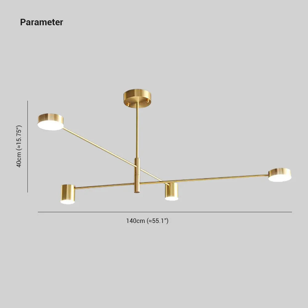 Arisha Pendant Light Branch Industrial Black/Gold, Bedroom - Lamp Copper