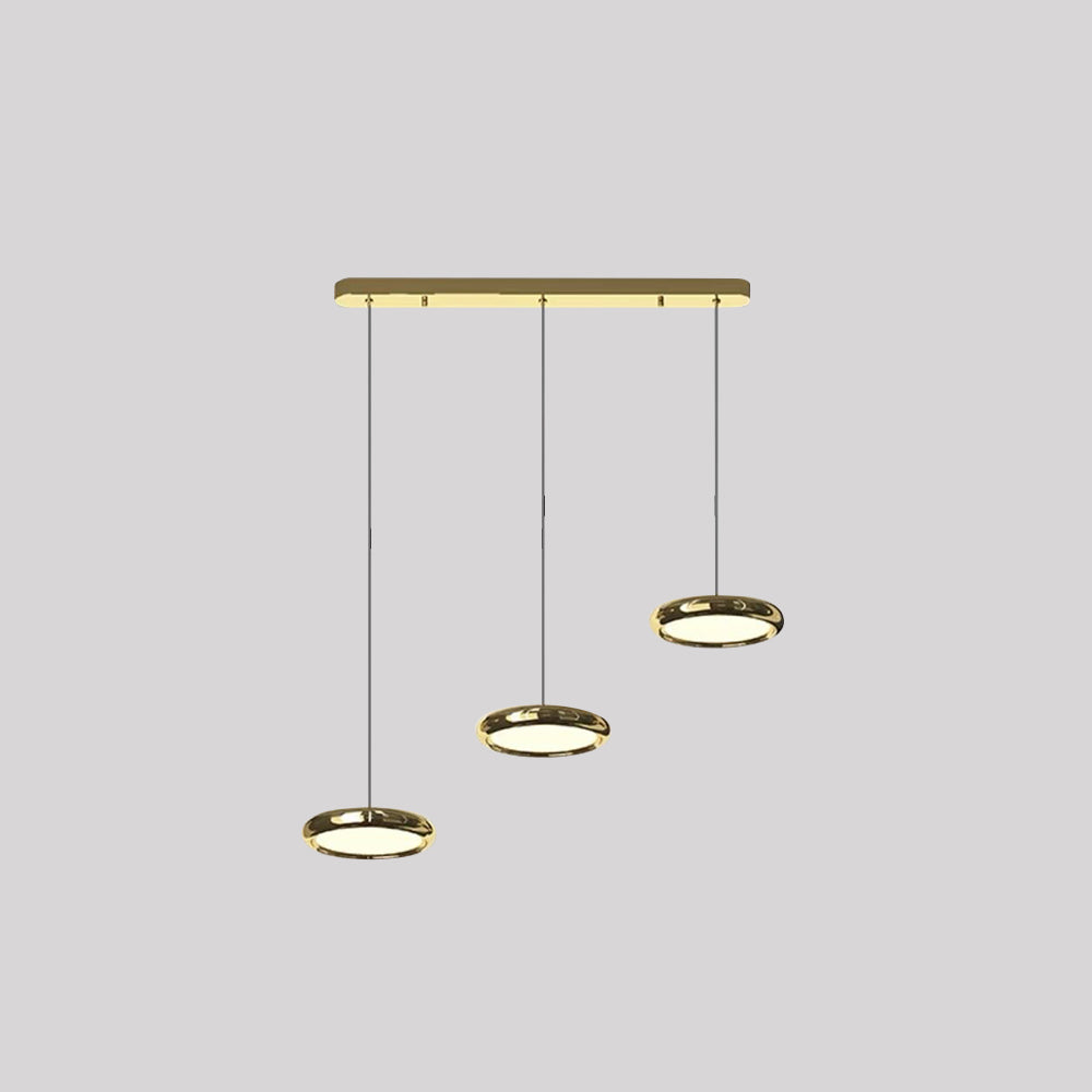 Arisha Minimalist Circular Metal Pendant Light,Silver/Gold/Rose Gold - Lamp Copper