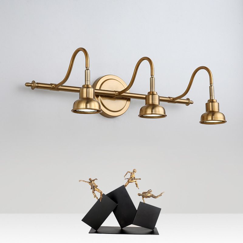 Tiffany Vintage Round Arc Vanity Wall Lamp, Gold, Bedroom - Lamp Copper