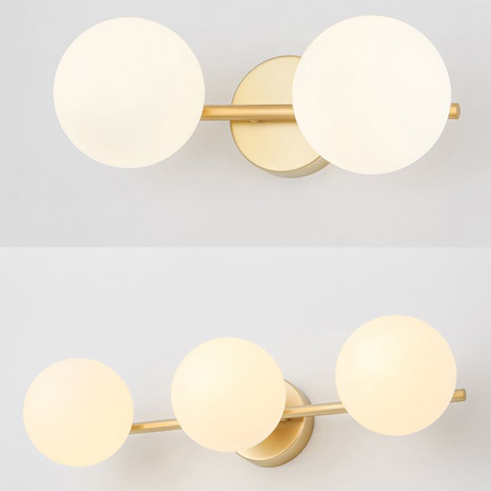 Valentina Modern Dome Metal Bathroom & Vanity Wall Lamps, Multicolor - Lamp Copper