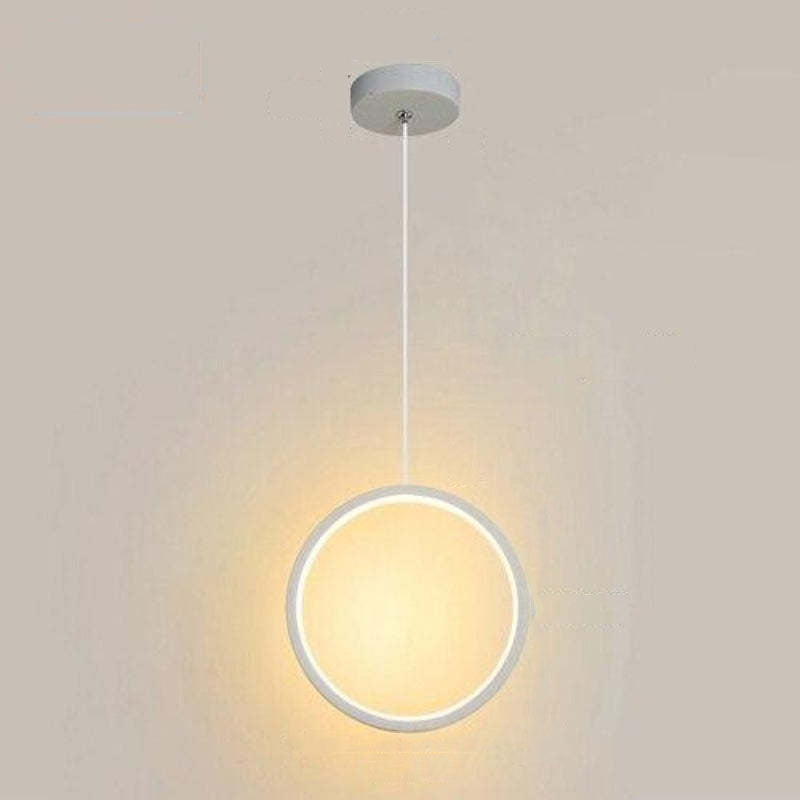 Doria Modern LED Pendant Light Black/White Metal Living Room - Lamp Copper