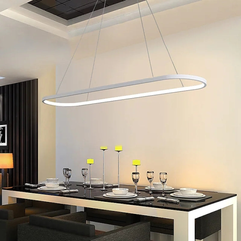 Junel Minimalist Oval Interior Hanging Pendant Light - Lamp Copper