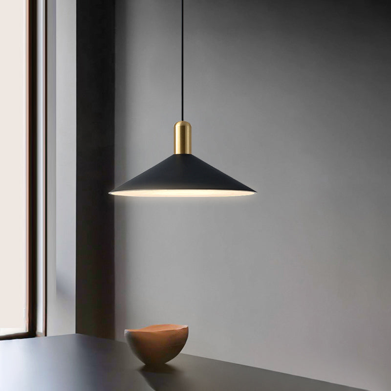 Aria Vintage Umbrella Monochrome Pendant Light - Lamp Copper