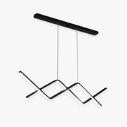 Arisha Pendant Light Linear/Double Curve Modern, Metal, Black/Gold - Lamp Copper
