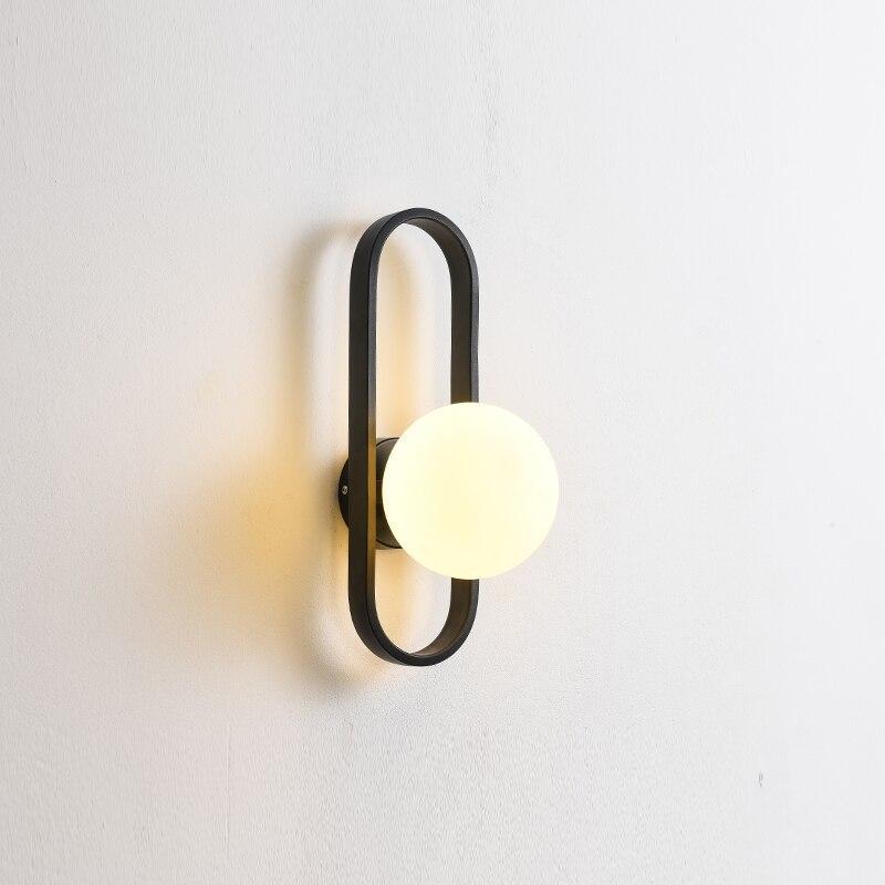 Valentina Modern Globe Bedside Wall Lamp Mount for Bedroom & Reading Room, Gold/Black - Lamp Copper
